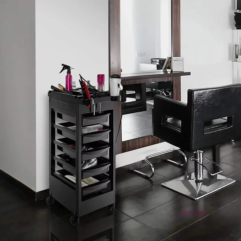 Budget-Friendly Salon Trolley Cart with Wheels 5-Drawer Rolling Cart for Hairdresser Storage and Salon Tools
