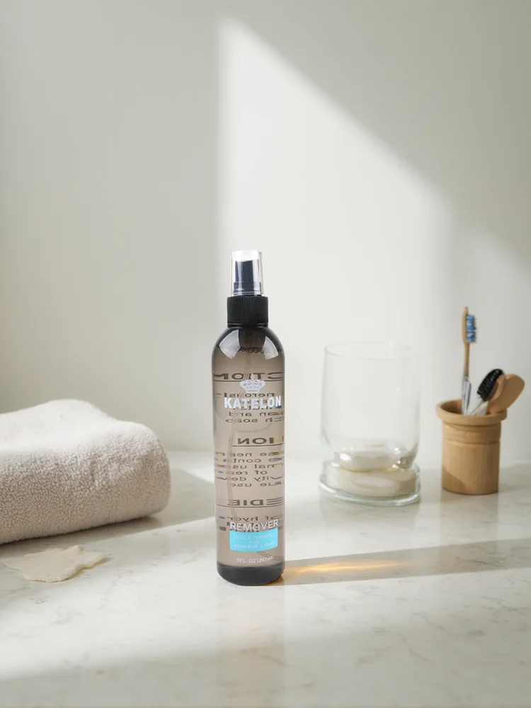 2 butelki 9 Oz 267 ml Katelon Remover do dwustronnych taśm do przedłużania włosów/koronki z przodu/koronki/wątek skóry/włosy Toup — zdjęcie 2
