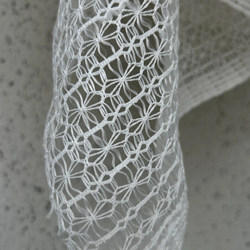 Hollow Diamond Lace Mesh Fabric Clothing Design Fashion Wedding Veil Wedding Background Diy Sewing By The Meter Wholesale Cloth