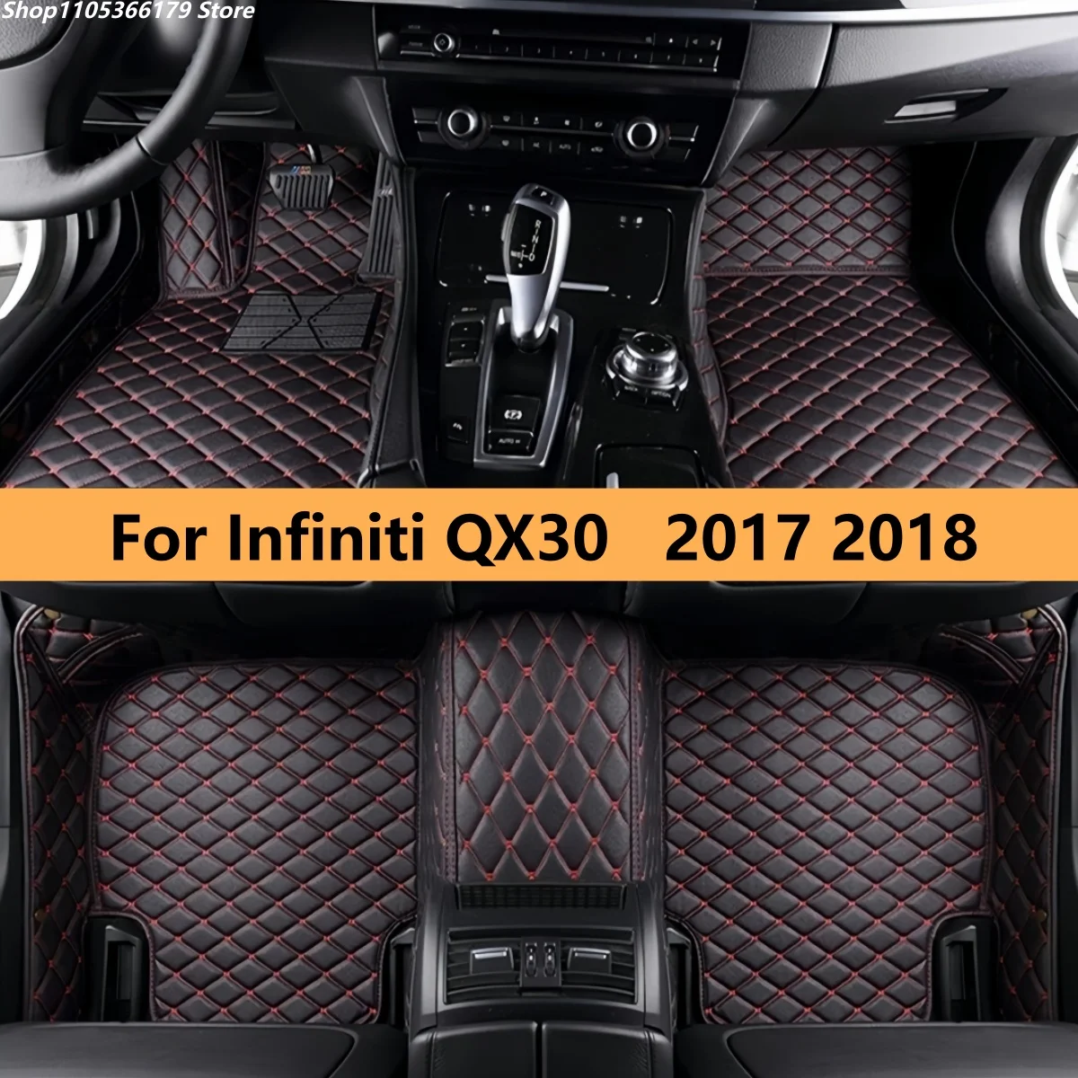 

Автомобильные коврики для Infiniti QX30 2017-2018 годов, из искусственной кожи, подходят для деталей интерьера, автомобильные аксессуары