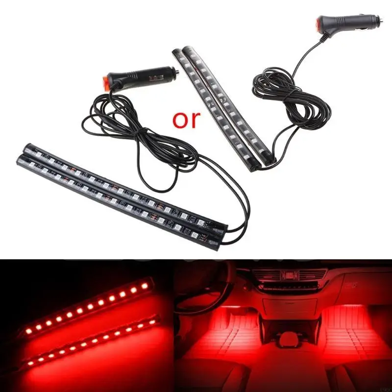 2025 New New White 2X12 LED Car Interior Footwell Floor Decor Light Strip