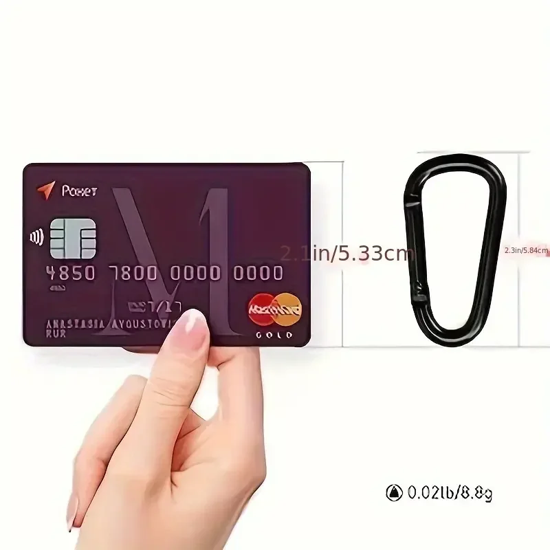 vvocci Wear-resistant Climbing Carabiner Versatile Outdoor 6Pcs Black Type D Hook Hiking Buckle: Durable