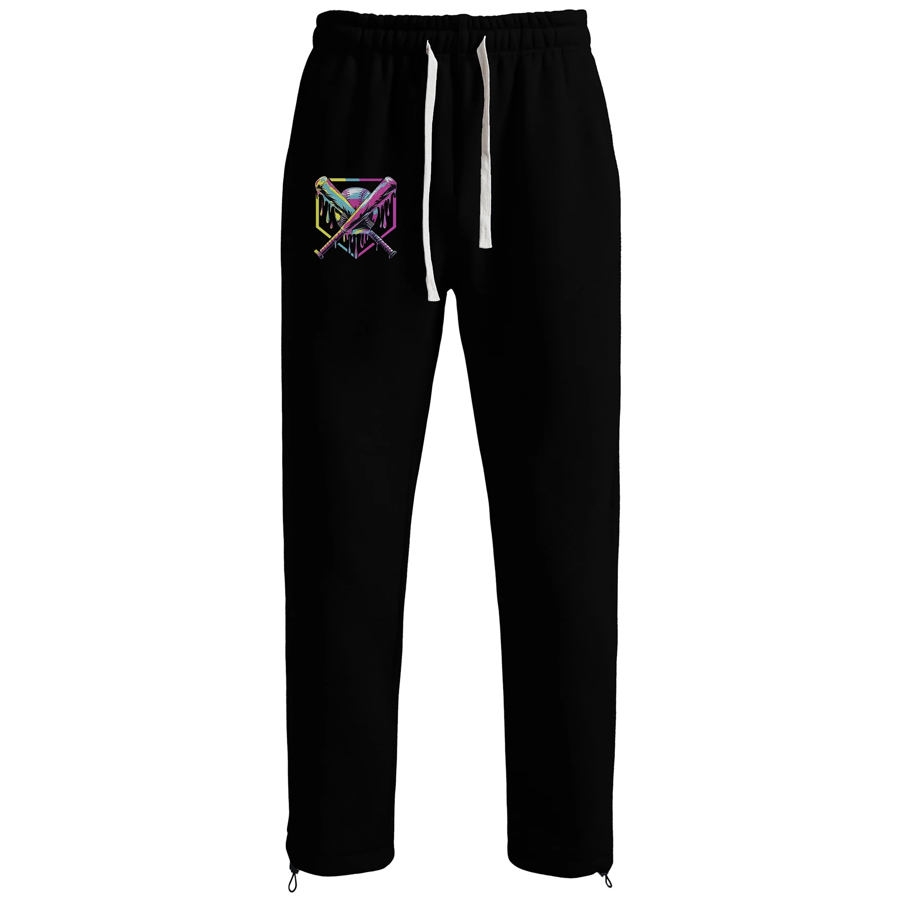 

Men's fashionable black casual pants with personalized printed pants can be used as birthday gifts and machine washed