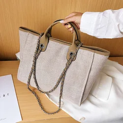 2024 New European And American Bucket Bag Tide High Capacity Chain Tote Bag Hand-Held Shoulder Diagonal Crossbody Bag