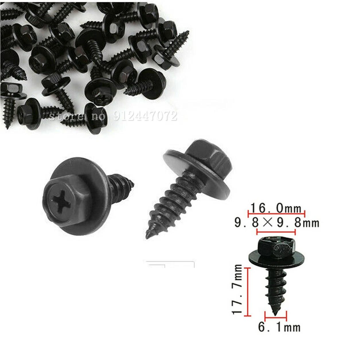 500pcs Screw Bolt Retainer Fender Liner Under Cover Screw Clips Bolt Retainers For Toyota 90159-60498 9015960498