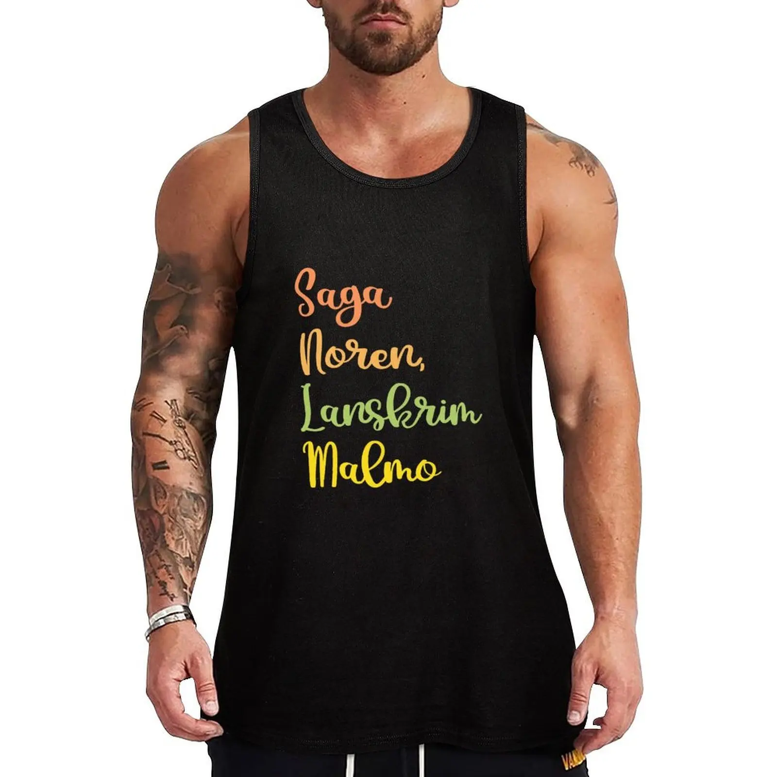 Saga Norén, L?nskrim Malm?, Camiseta sin mangas edición navideña, camiseta básica, camiseta sin mangas informal y ligera
