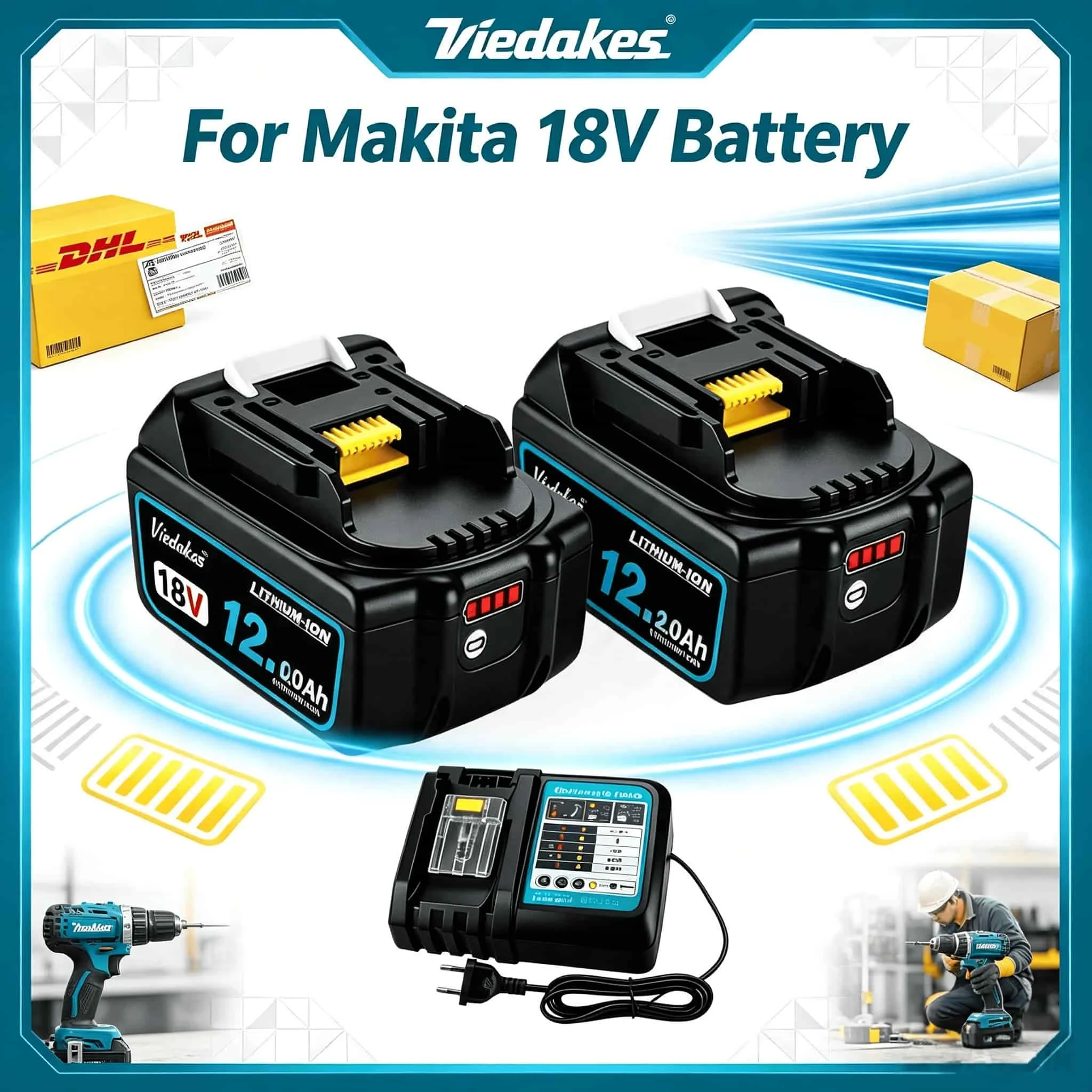 For Makita 18V Battery 10.0Ah Li-ion LXT Compatible With DTD154 DHR242 XPH16 Cordless Electric Hammer Drill Driver
