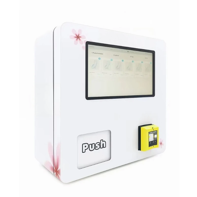 Custom mini wall mounted touch screen coin QR code & credit card payment sanitary pad vending machine
