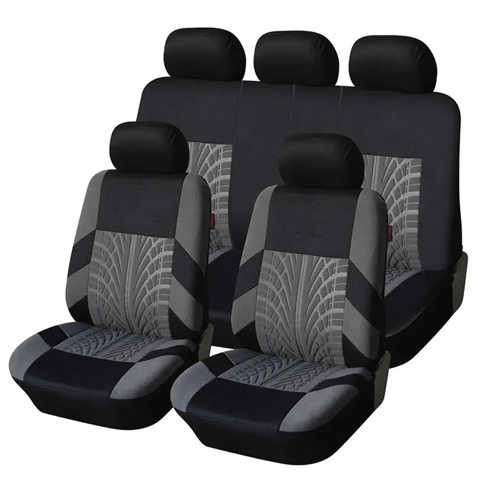 Coprisedili per auto Set completo panca posteriore divisa anteriore per auto Universal Cloth SUV Sedan Van Automotive Interior Covers