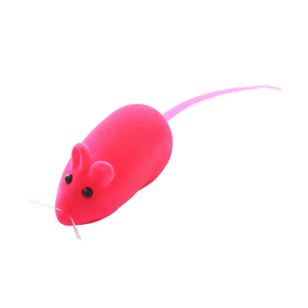 Random 1PCS Flocking Mouse Interesting And Interactive Toy Interes Stimulate Necessity Toy Fun Mouse Portable Cat Size P0T3