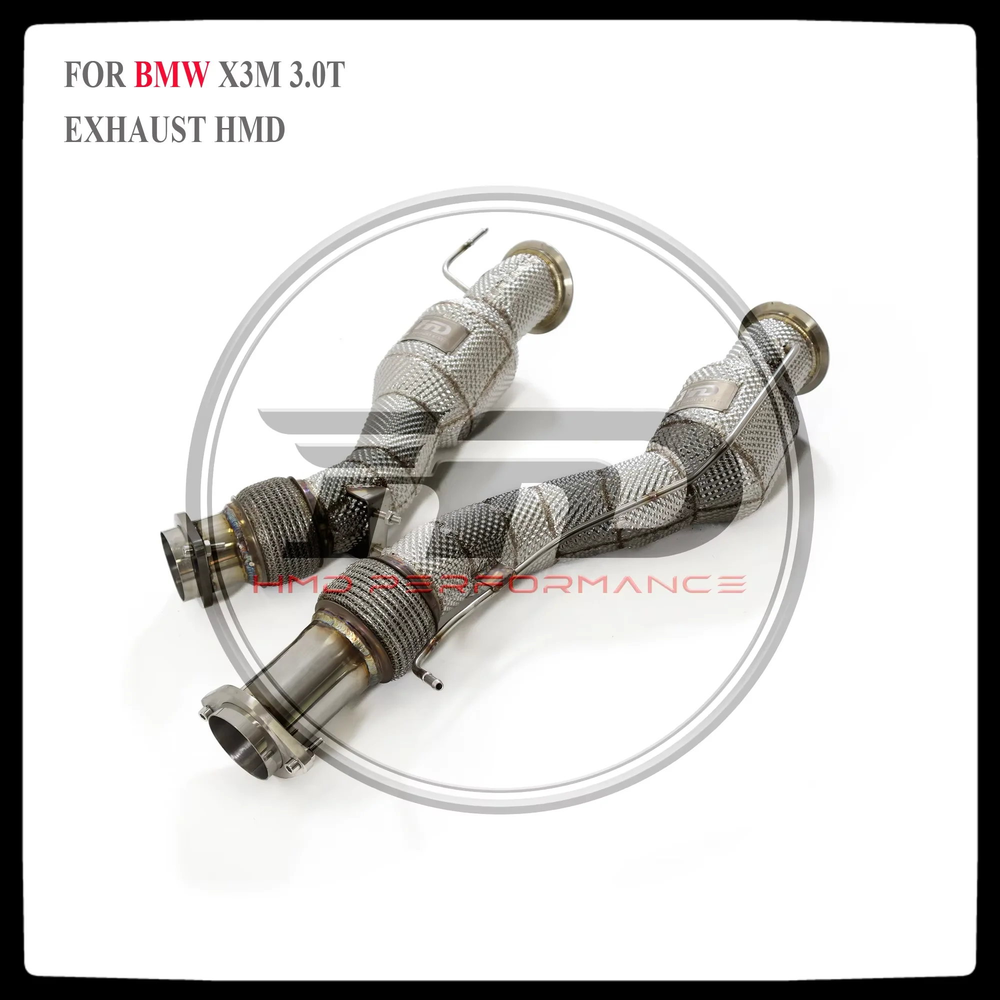 

HMD Exhaust System High Flow Performance Downpipe for BMW X3M X4M F97 F98 S58 Engine 3.0T Car Accessories With Heat Shield