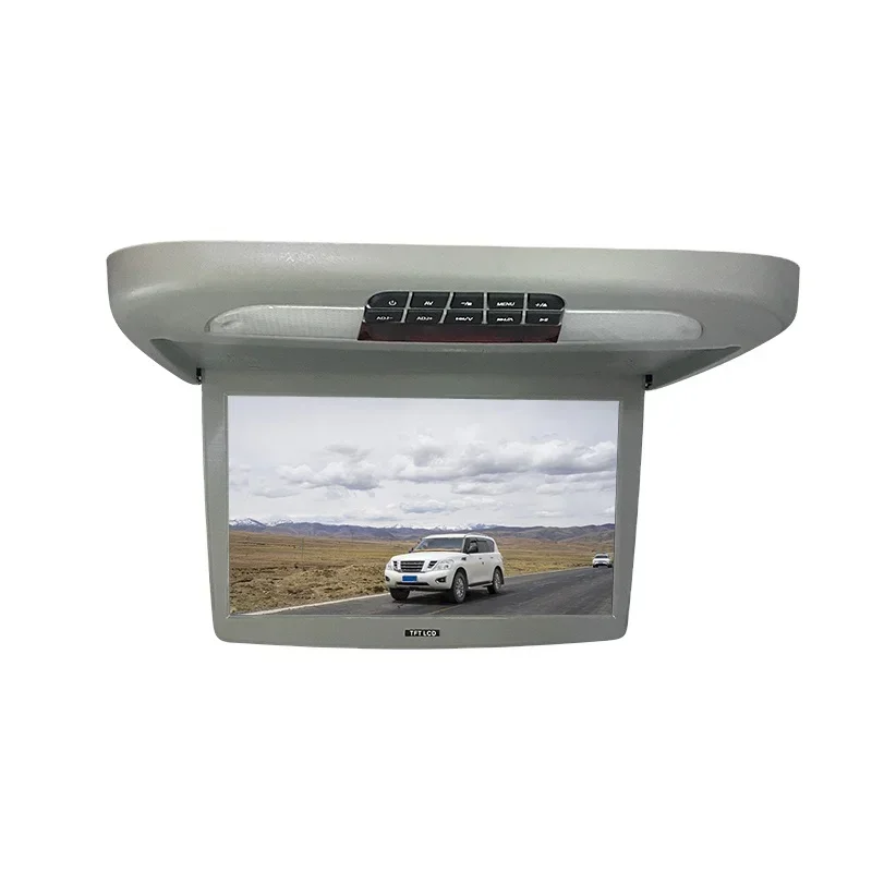 11.6/13.3 بوصة سيارة الوجه أسفل سقف جبل شاشات كريستال بلورية مع DVD USB SD وظيفة سقف السيارة جبل رصد الوجه أسفل الشاشة #1