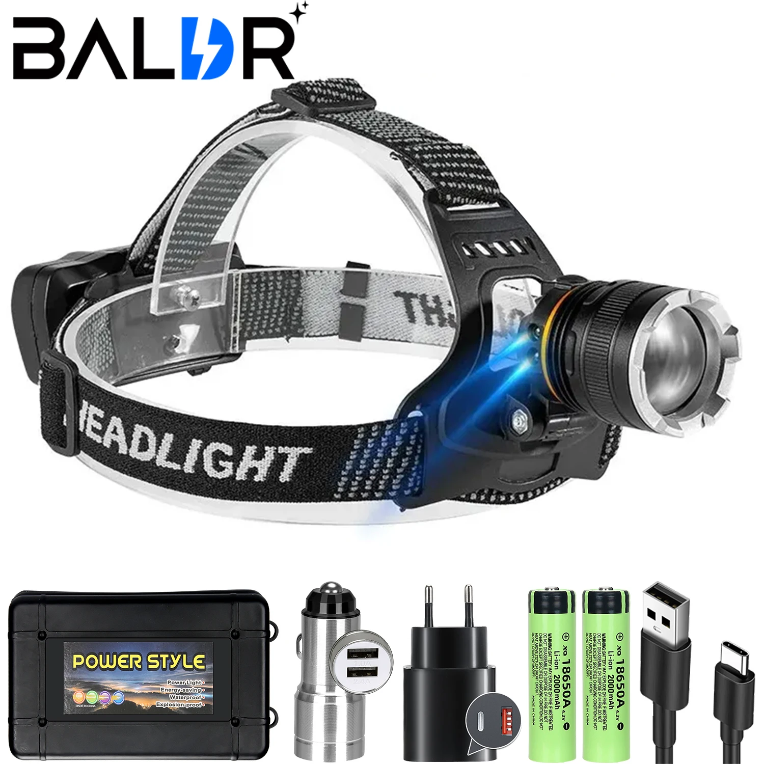 XHP90.2 Super Powerful Headlamp Rechargeable Head Flashlight High Power Head Lamp 1000Meters Headlight 2*18650 Fishing Lantern