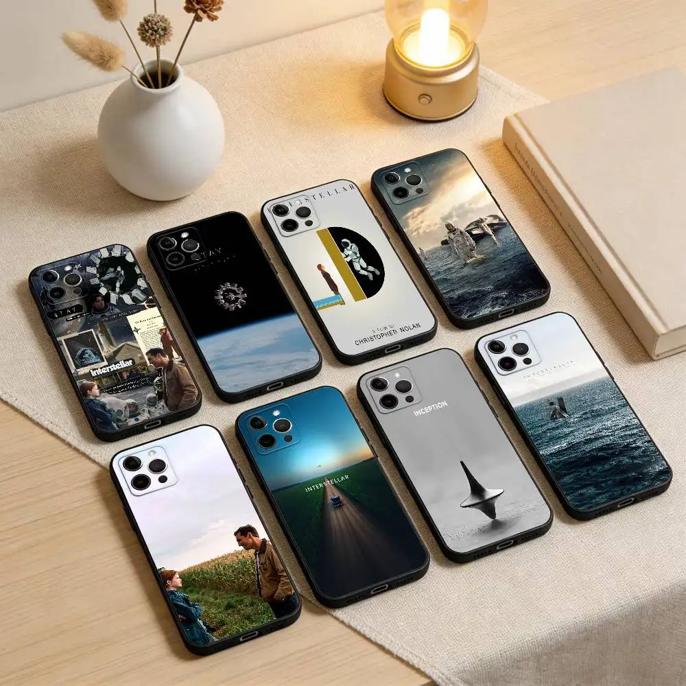 

Film I-Interstellar movie Phone Case For iPhone 17,16,15,14,13,12,11 Plus,Pro Max,XS,Soft Silicone Black Cover