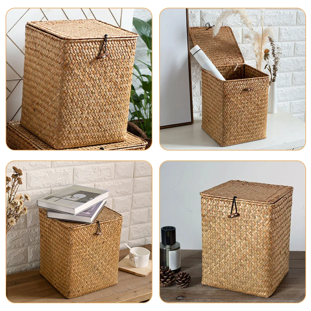 

Storage Box Baskets Small Decorative Bins with Lids Container Organizer