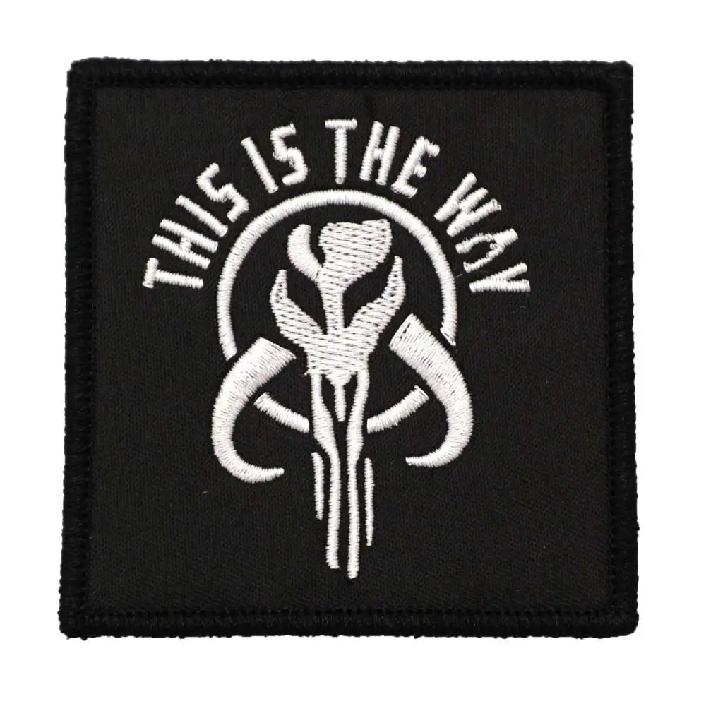 This Is The Way Mandalorian Inspired Decal  Patches Embroidered Patch Hook & Loop Sew on Embroidery Military Badge