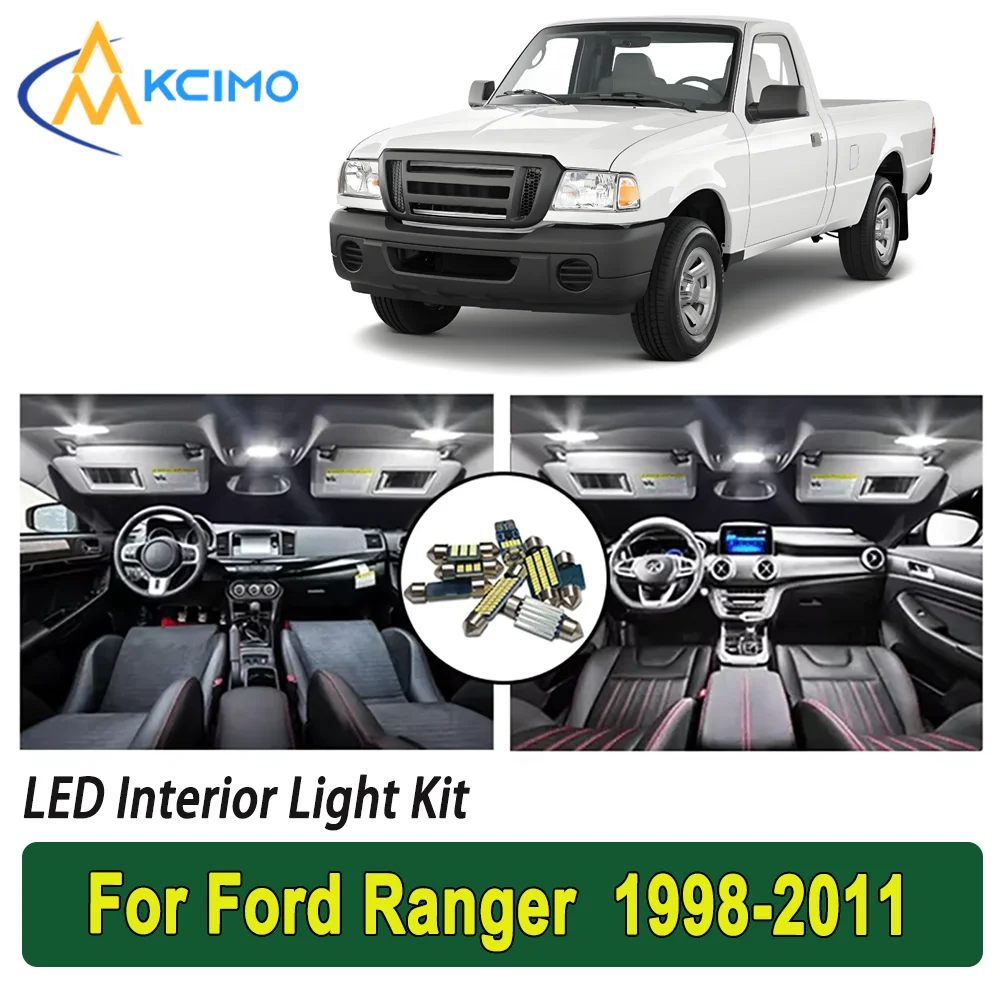 

New Light Bulb For Ford Ranger (1998-2011) Premium Bright LED Interior Dome Map Trunk Light Kit Car Led Lamps Canbus Car LED