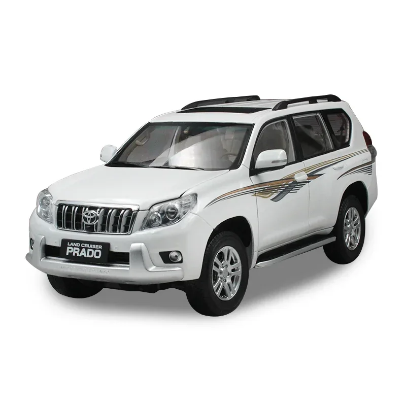 Toyota PRADO Overbearing SUV modelo de coche de aleación 1:18 Original, colección de juguetes para niños, adornos decorativos para regalos para niños