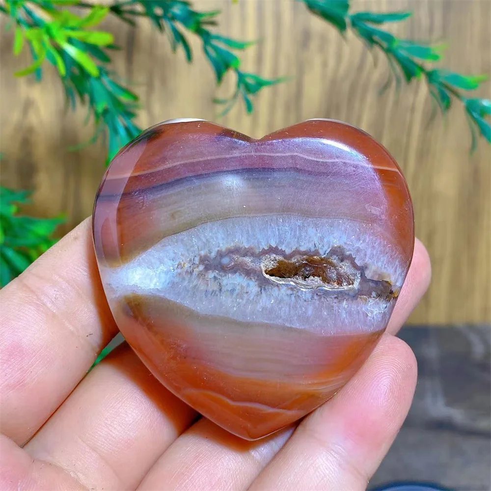 Natural Stones Agate Geode Quartz Crystals Heart Healing Palm Mineral Sample Energy Reiki Wicca Spiritual Druzy Home Decor