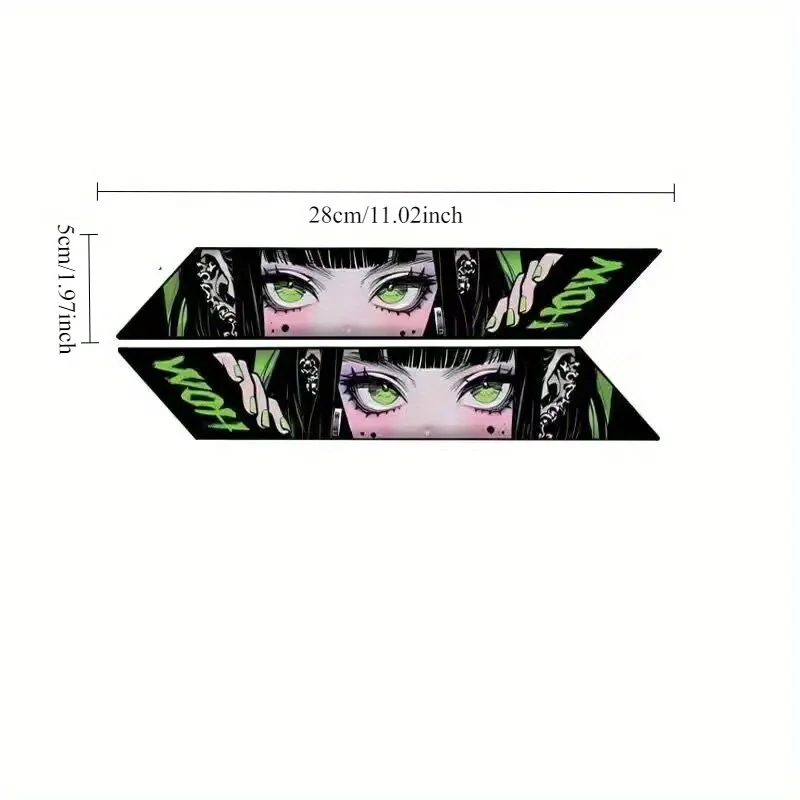 Foreign trade hot-selling road car under the tube animation eyes mountain bike body JDM decoration car waterproof sticker