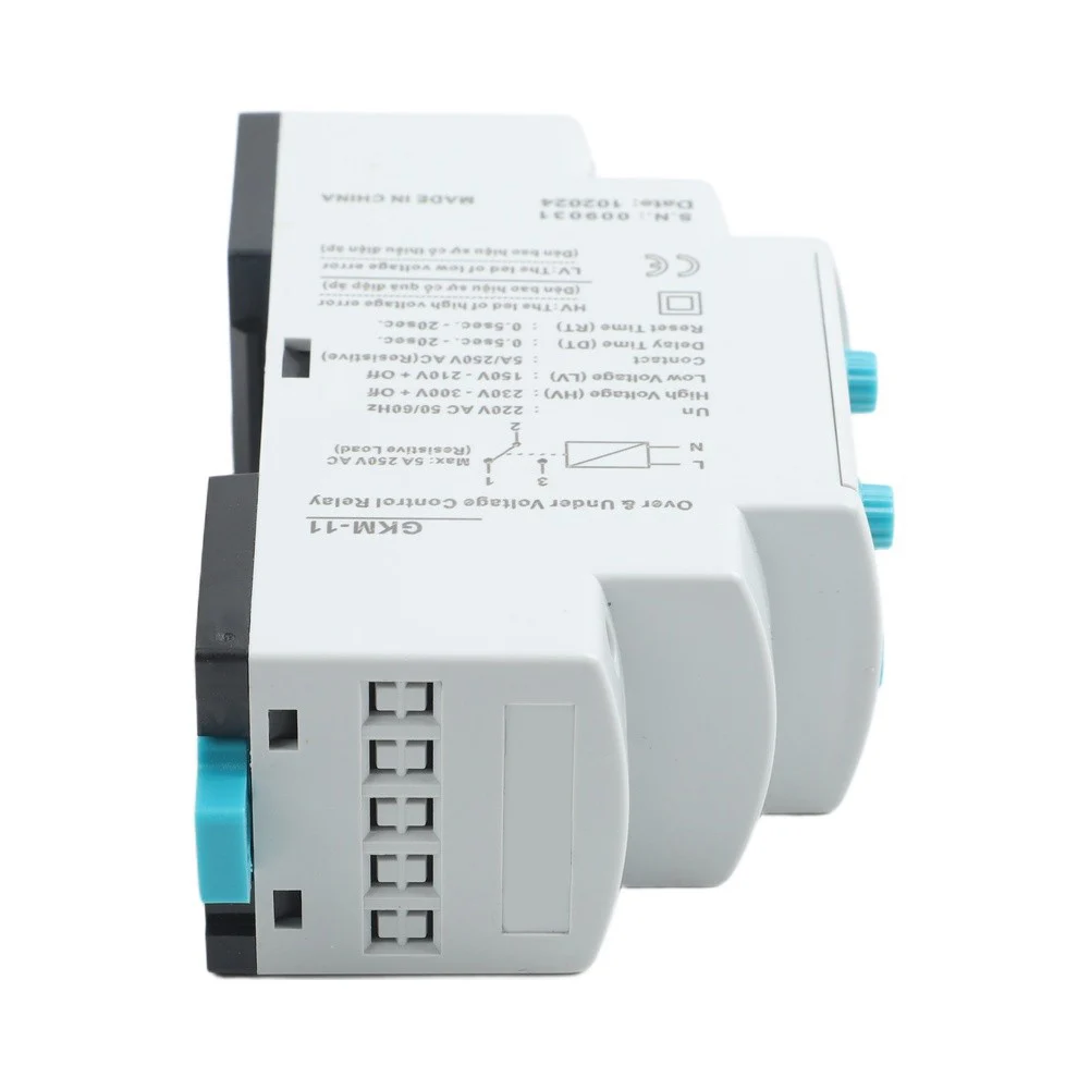 GKM-11 Three Phase Motor Protection Relay 220VAC Overvoltage Undervoltage For Dsp Controller With Delay For Reset Time DIN Rail