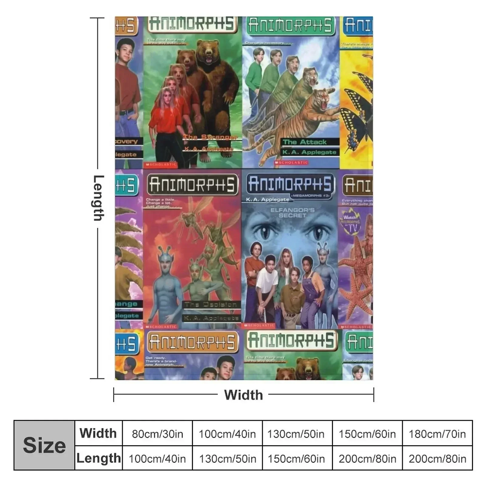 Animorphs Book Covers Throw Blanket Soft Plush Plaid Luxury St funny gift Luxury Designer Blankets