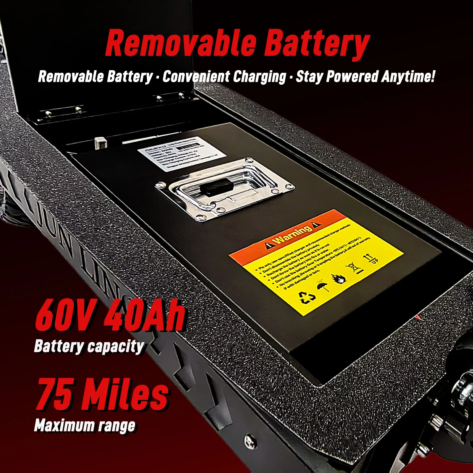 JUNLING JL86 10000 واط سكوتر كهربائي مزدوج للطرق الوعرة للبالغين مع سرعة 55 ميلا في الساعة نطاق 75 ميل #5