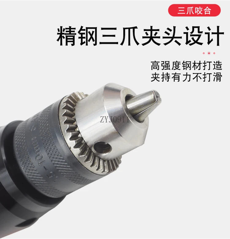 Taladro neumático recto, taladro neumático de grado Industrial, taladro de regulación de velocidad hacia adelante y hacia atrás