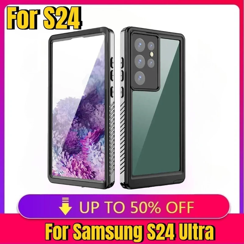 

New For Samsung S22 Ultra S23 S24 ultra S22 S23 Plus FE Diving Surfing Waterproof Case Underwater Dustproof Anti-scratch Cover