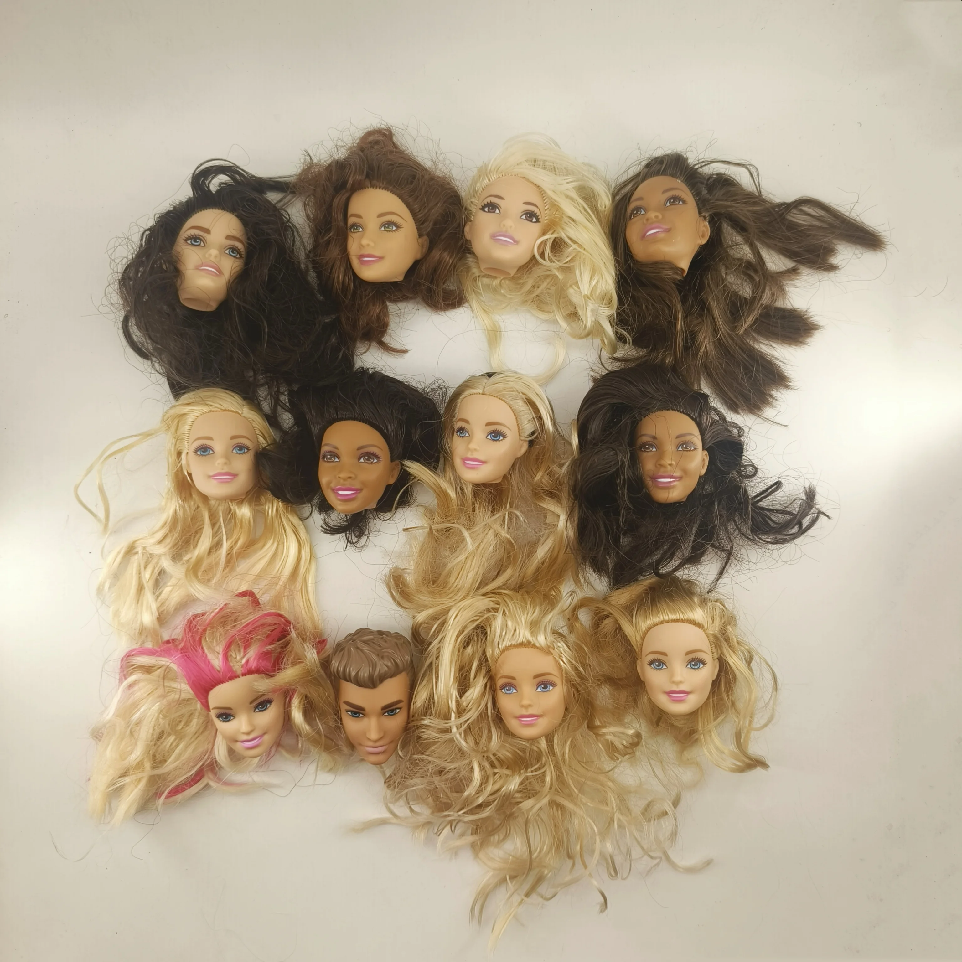 

1-3PCS Doll Heads Toys for Girls Diy Cute 1/6 Fashion Princess Dolls Accessories Dressing Collection Makeup Girls Birthday Gifts