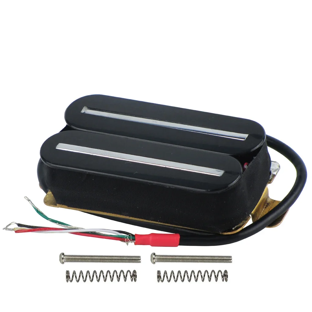 1PCS Hot Track Dual Blade Electric Guitar Single Coil Humbucker Pickup Ceramic 4-Wires Guitar Parts Black/White Choose