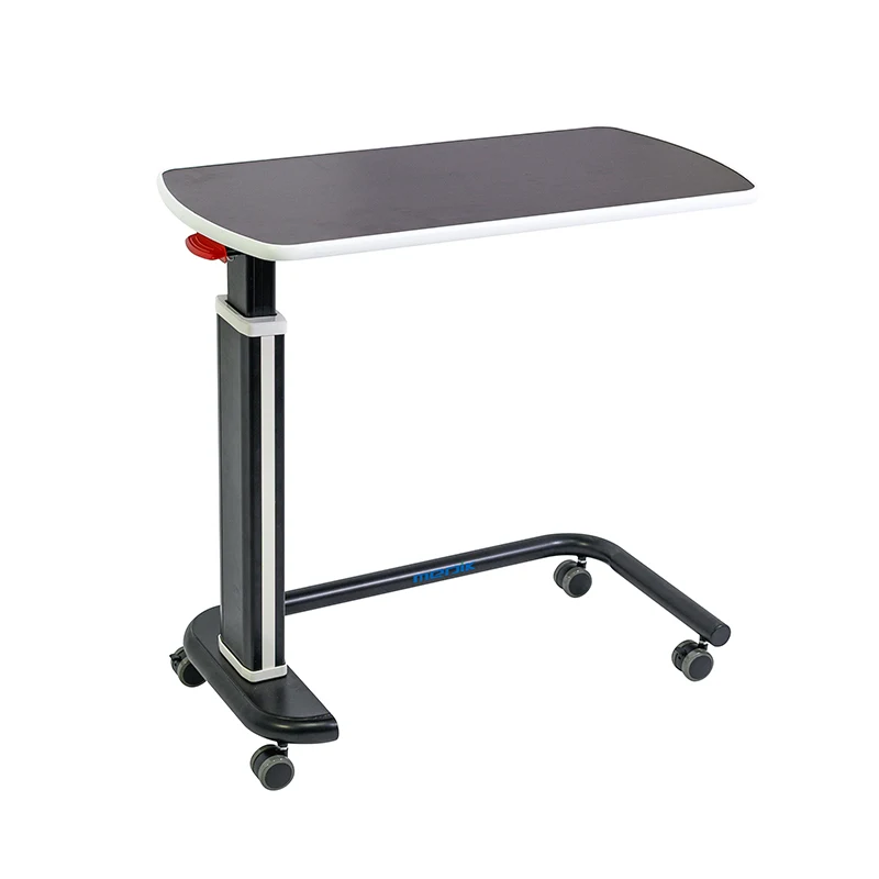 Medical height adjustable overbed table U basement movable hospital dining table