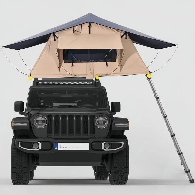

1-3 Person Polycotton Waterproof 4x4 Off-road Travelling Foldable Car Truck Camping Soft Shell Outdoor Roof Top Tent