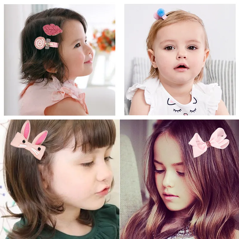 18 Pieces/lot Baby Girls Hair Accessories Princess Headdress Girl Children Barrettes Headband Big Bow Flower Elastic Hairbands