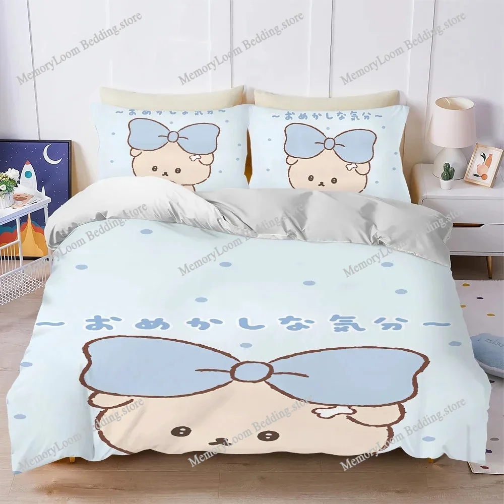 Kawaii I-Ishiyowa-Chan Cute Duvet Cover Set Home Style Bedding Soft Laundry Cotton Bed Student Dormitory Gift Home Textile