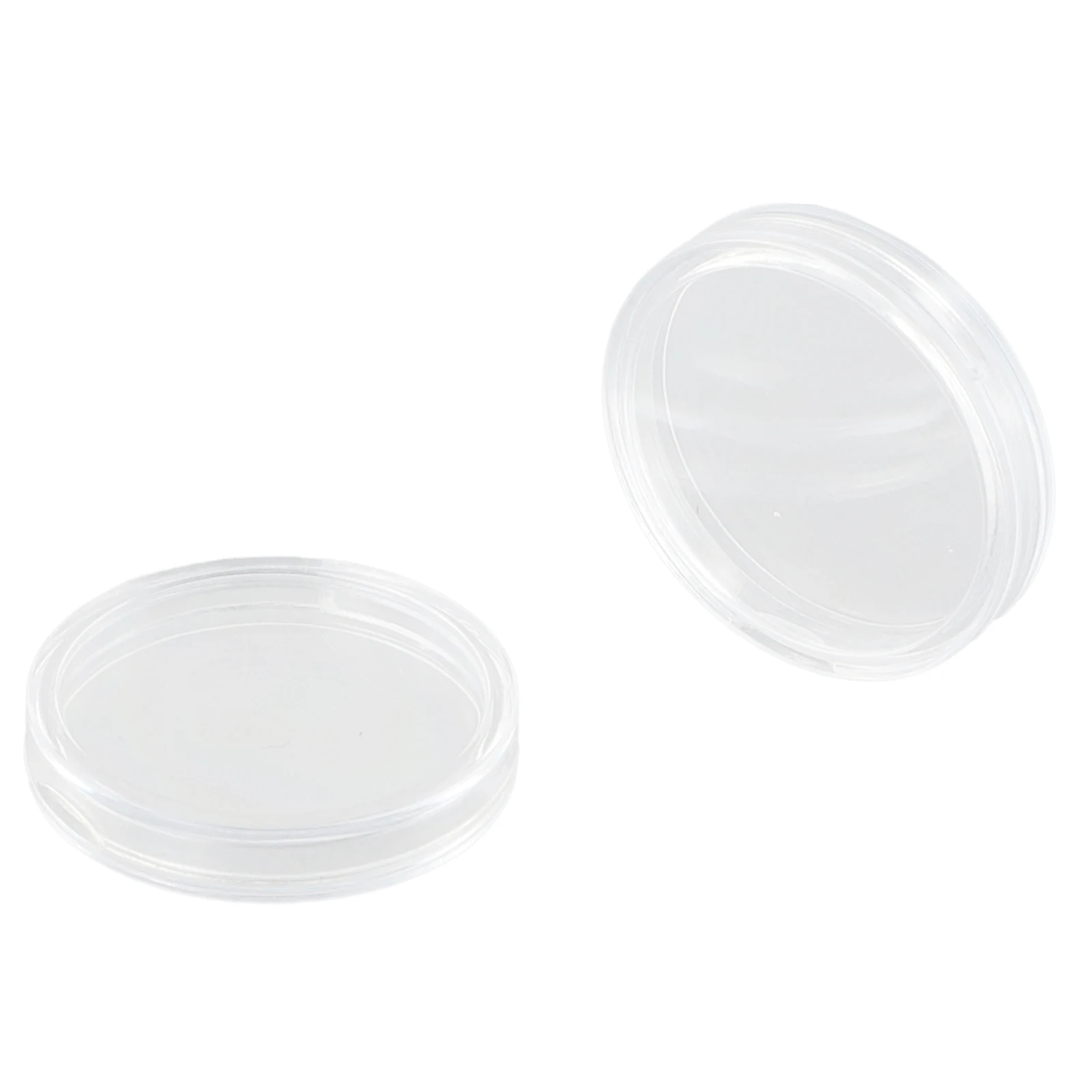 100Pcs 26mm Coin Holder Transparent Round Plastic Collecting Containers Capsules Protection Case Organizer Storage Boxes