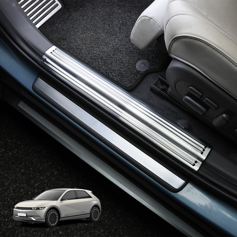 

Front Rear Door Pedal Threshold Strip Automotive Interior Protection Cover For Hyundai IONIQ 5/IONIQ 5 N 2022-2025 LHD/RHD