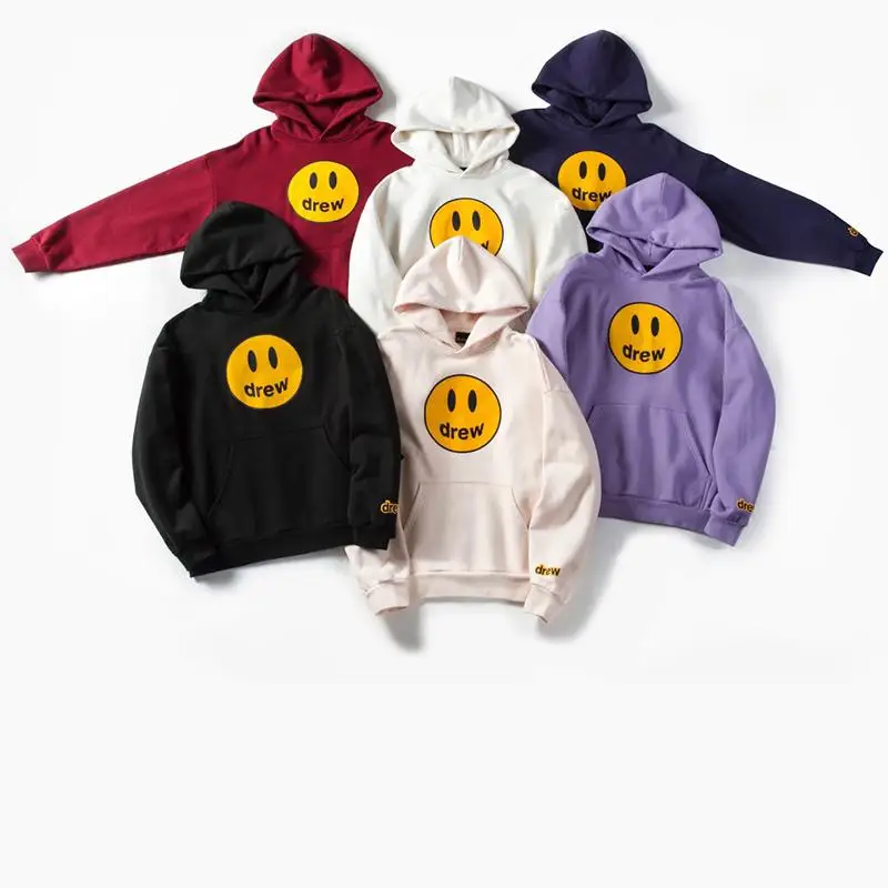 

House Smile Face Hoodie Trendy Brand Loose Fce Justin Bieber Couple ex Hooded Sweatirt Women's Sle Casual Wear