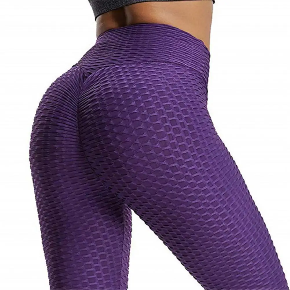 Legginsy sportowe damskie wzór o strukturze plastra miodu bezszwowe legginsy treningowe Push Up Casual rozciągliwe spodnie ołówkowe Fitness siłownia seksowna nowość