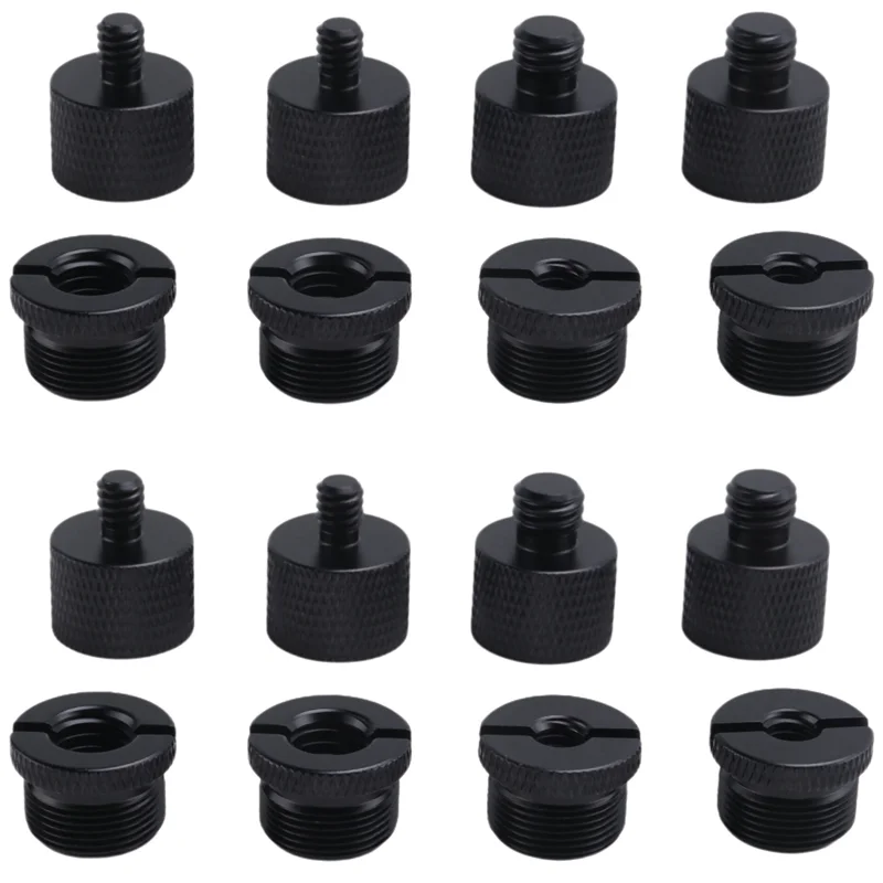M13K-16Pcs Mic Stand Thread Adapter Set,5/8 Female To 3/8 Male And 3/8 Female To 5/8 Male Screw Adapter Thread
