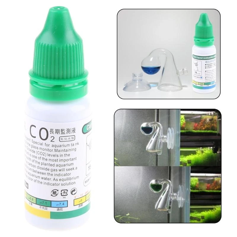 Solusi reagen Penggunaan dengan indikator CO2 0,5 oz untuk akuarium ditanam untuk tan