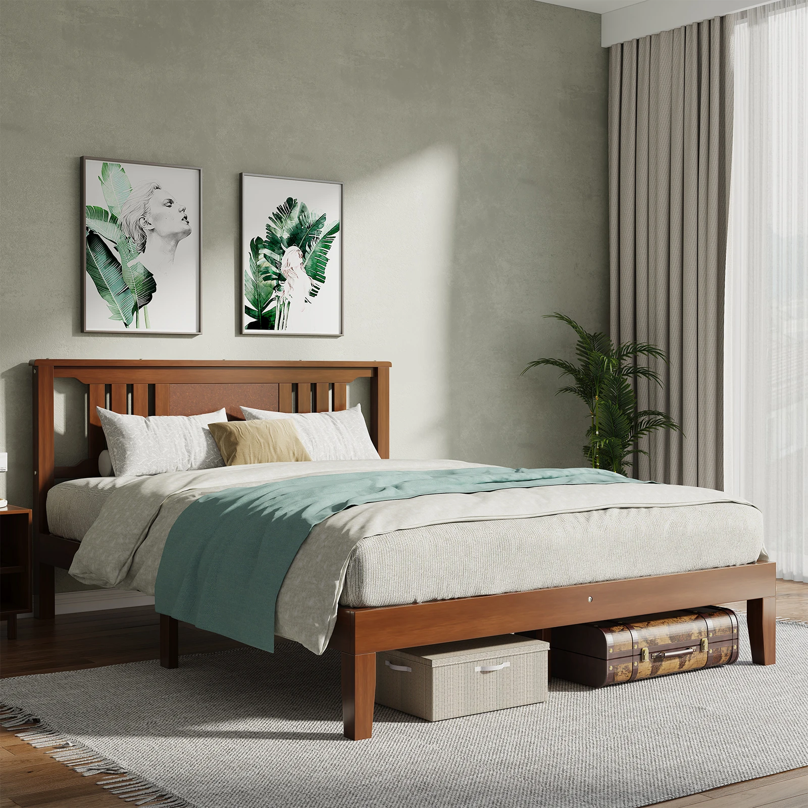 assembled platform bed