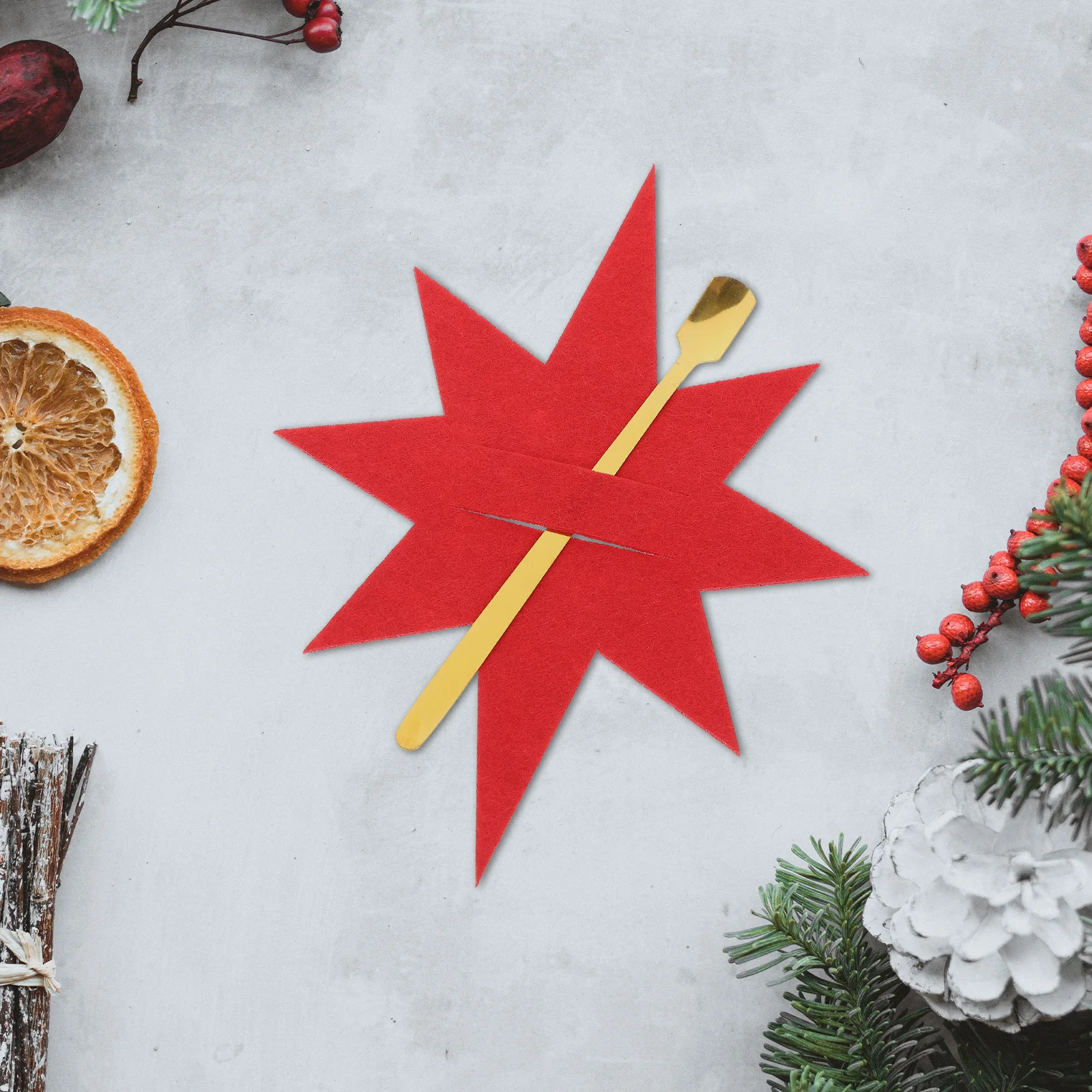 

8 Pcs Felt Banquet Tableware Decorations Cloth Christmas Fork Bag Holder Tableware Pouch Fork Bag Banquet Decor