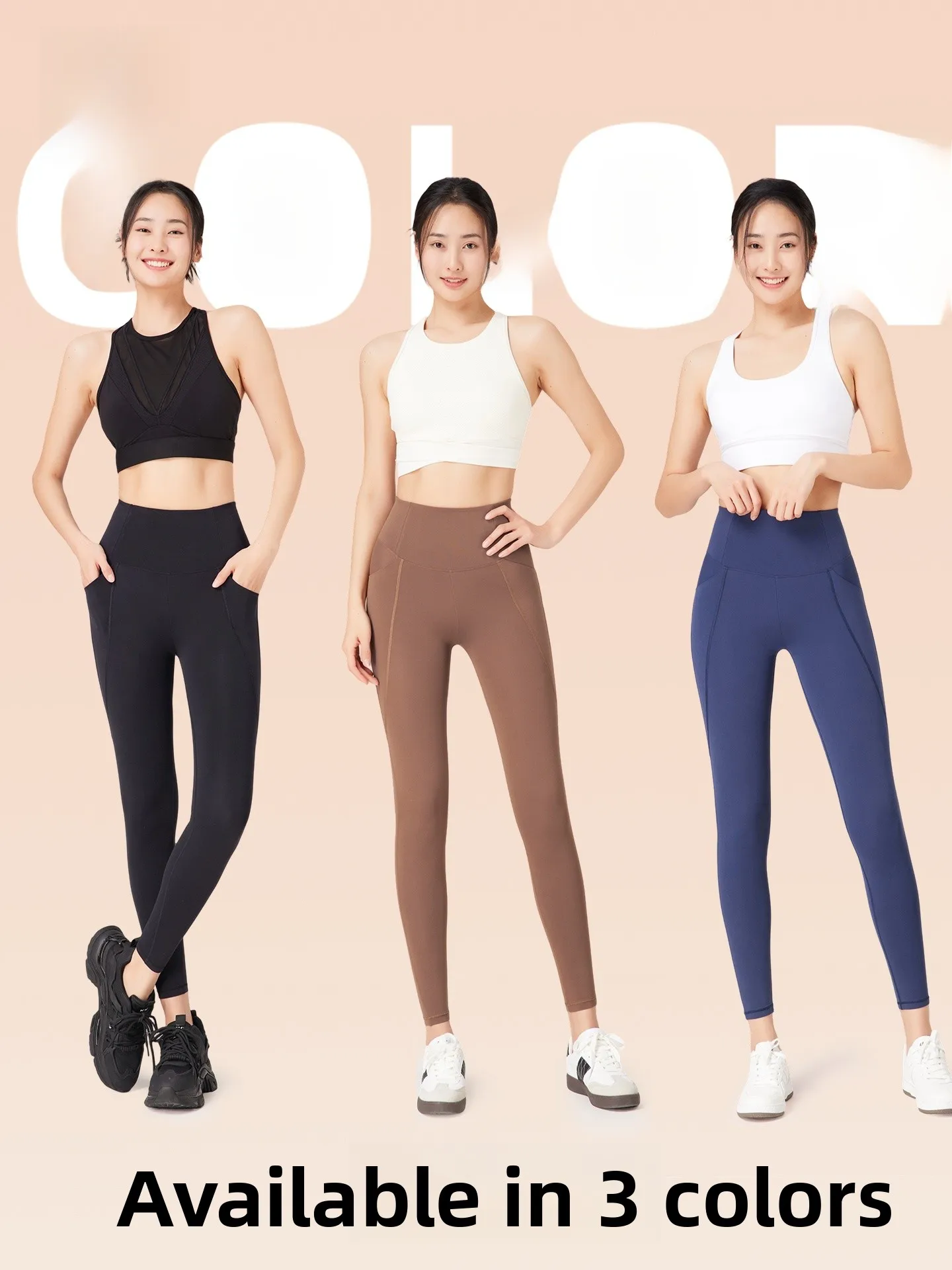 ارتفاع الخصر اليوغا السراويل النسائية ملابس خارجية شتاء جديد Sle ark شد الجلد البطن زر Inming طماق الساخنة النايلون دنة