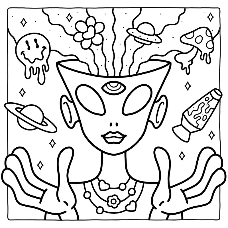 Kolorowanka Trippy & Groovy dla młodych ludzi – 24 strony psychodelicznych szkiców zwierząt, kreatywne malowanie i relaksująca sztuka Relax