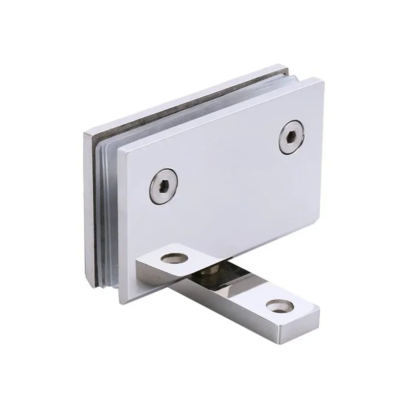 Square bevel 360degree rotate stainless steel bathroom glass clamp/clip/hinge,mirror finish,for Frameless door,Automatic closing