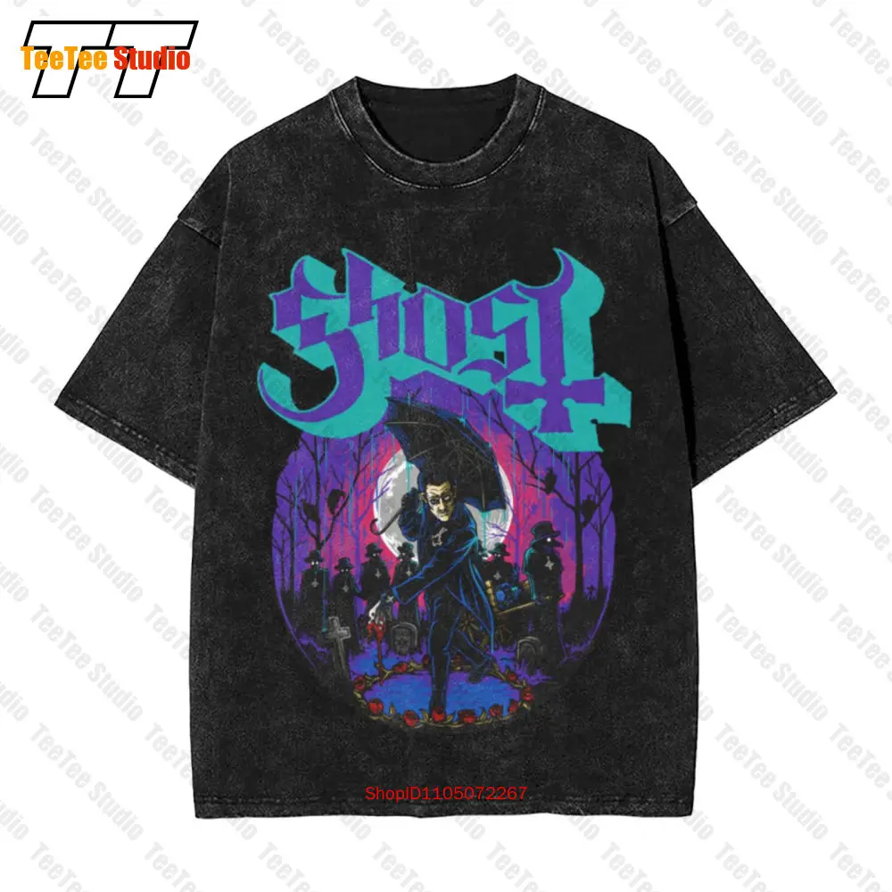 

Винтажная футболка большого размера Ghost-Ashes WH5J