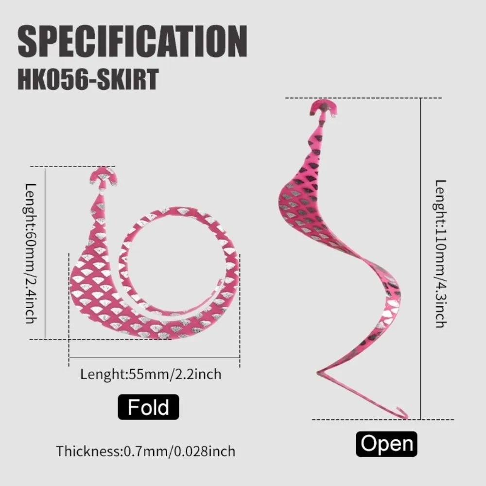 2pcs Colorful Design Soft Rubber Bait Skirts 11cm Length 2pcs Pack Silicone Lure Tails Soft Silicone Texture DIY Craft Material - view 6