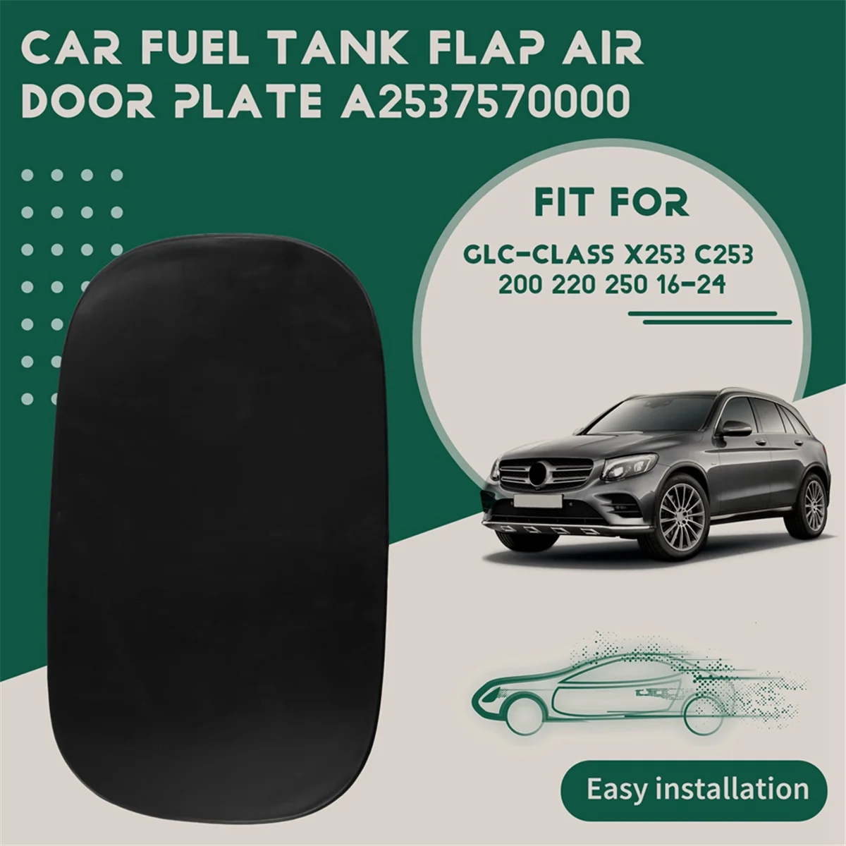 Car Fuel Tank Flap Air Door Panel A2537570000 for Mercedes-Benz GLC-Class X253 C253 200 220 250 16-24 Fuel Filler Cover