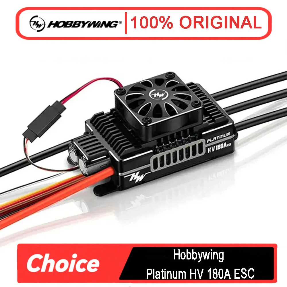 

Hobbywing Platinum HV KV180A V5 180/260A 6-14S Lipo 5-12V 10A BEC(30A)32-bit-DEO Tech for 550-700mm Helicopter&Large Fixed-wing